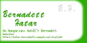 bernadett hatar business card